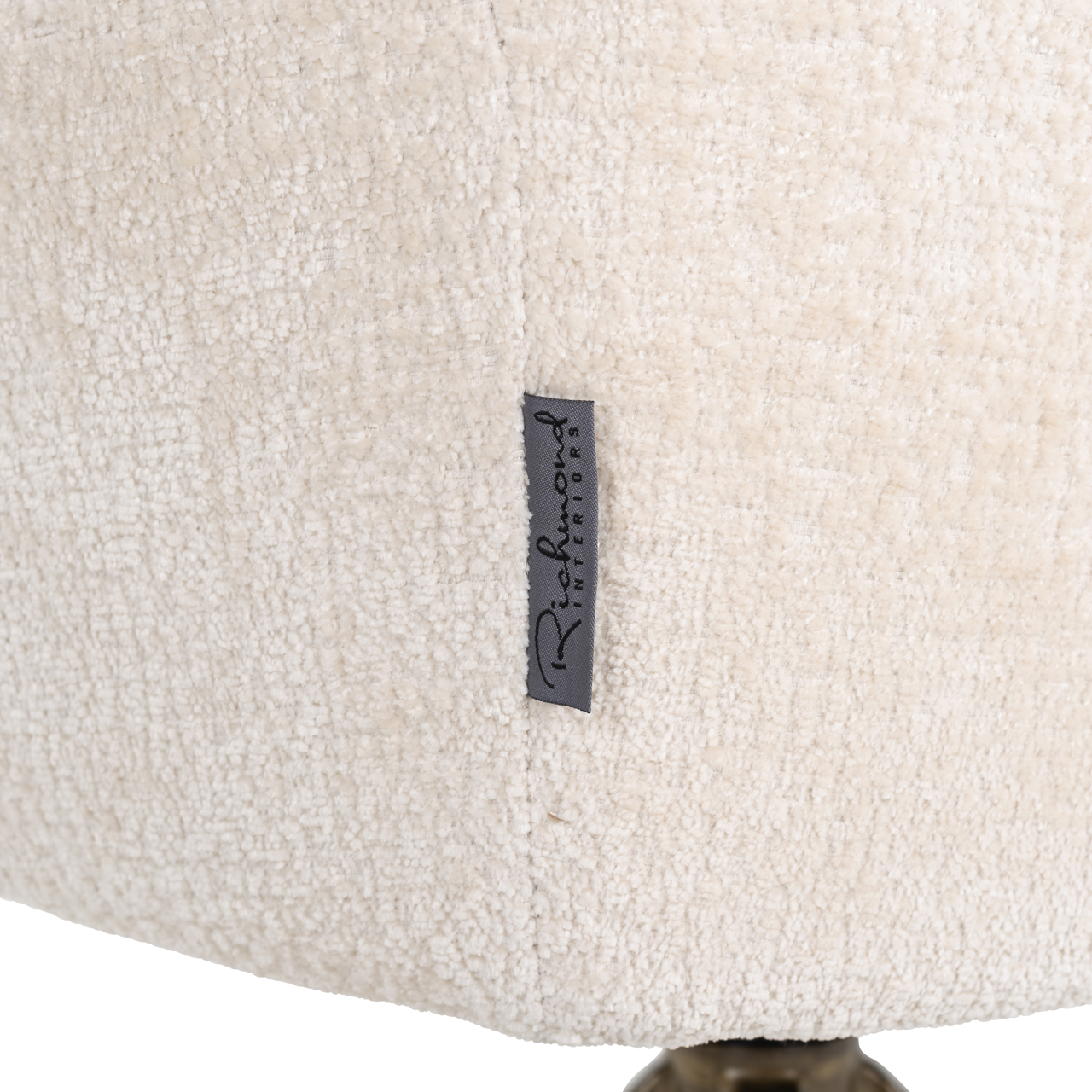 Eetkamerstoel Aline draaibaar brandvertragend wit chenille - Afbeelding 6