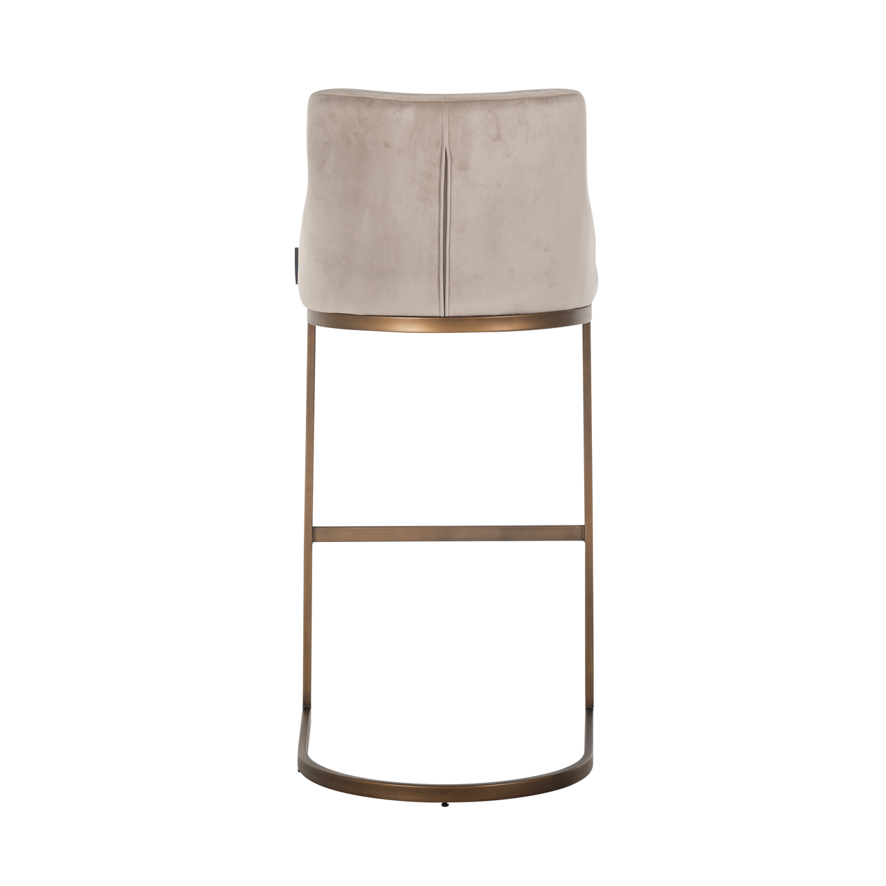 Barstoel Bolton geborsteld brandvertragend khaki goud velours set van 2 - Afbeelding 4