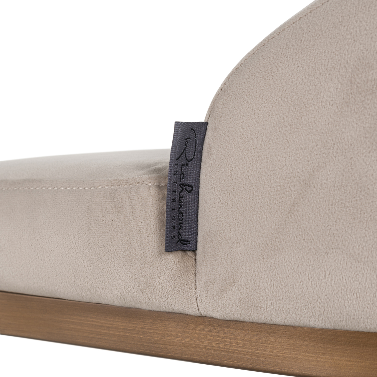 Barstoel Bolton geborsteld brandvertragend khaki goud velours set van 2 - Afbeelding 6
