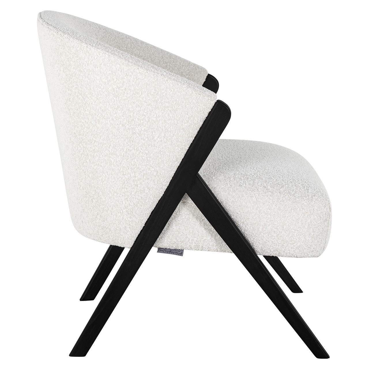 Lounge stoel Mia white bouclé - Afbeelding 4