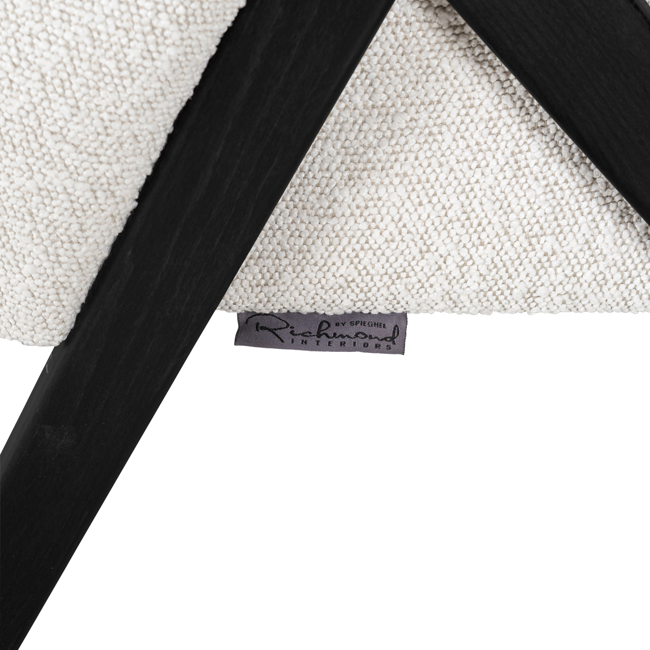 Lounge stoel Mia white bouclé - Afbeelding 6