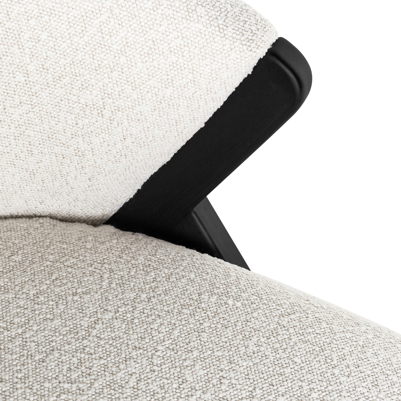Lounge stoel Mia white bouclé - Afbeelding 7