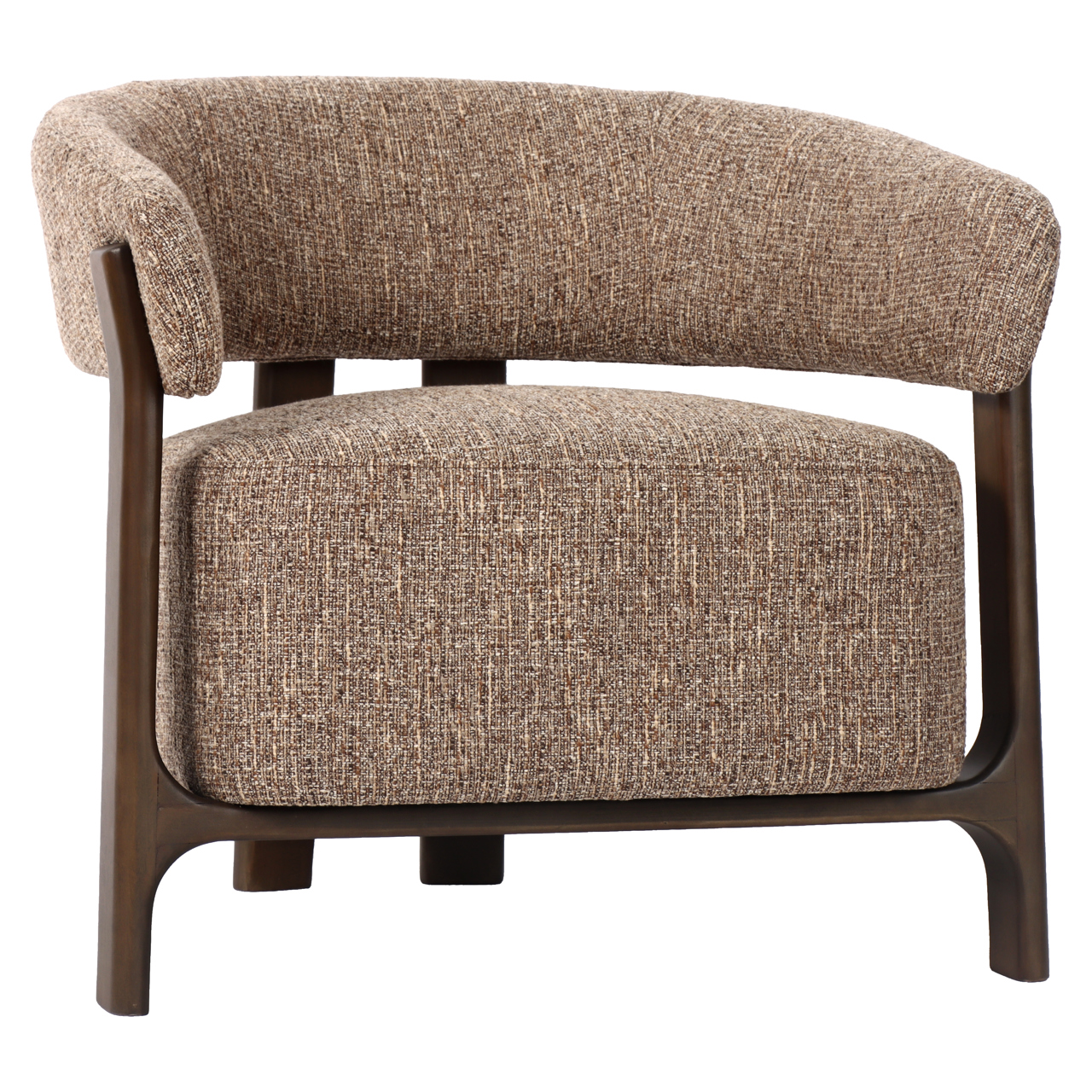 Loungestoel Dalara bruin tweed - Afbeelding 2