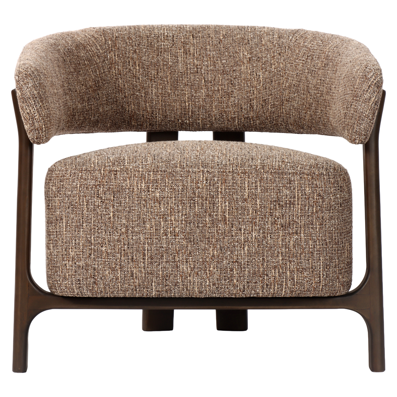 Loungestoel Dalara bruin tweed - Afbeelding 3