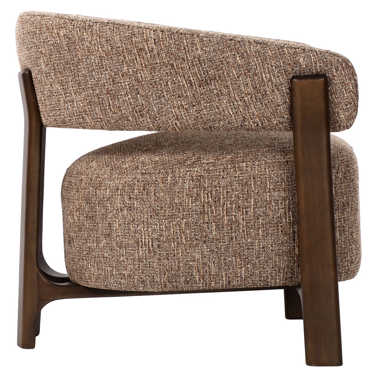 Loungestoel Dalara bruin tweed - Afbeelding 4