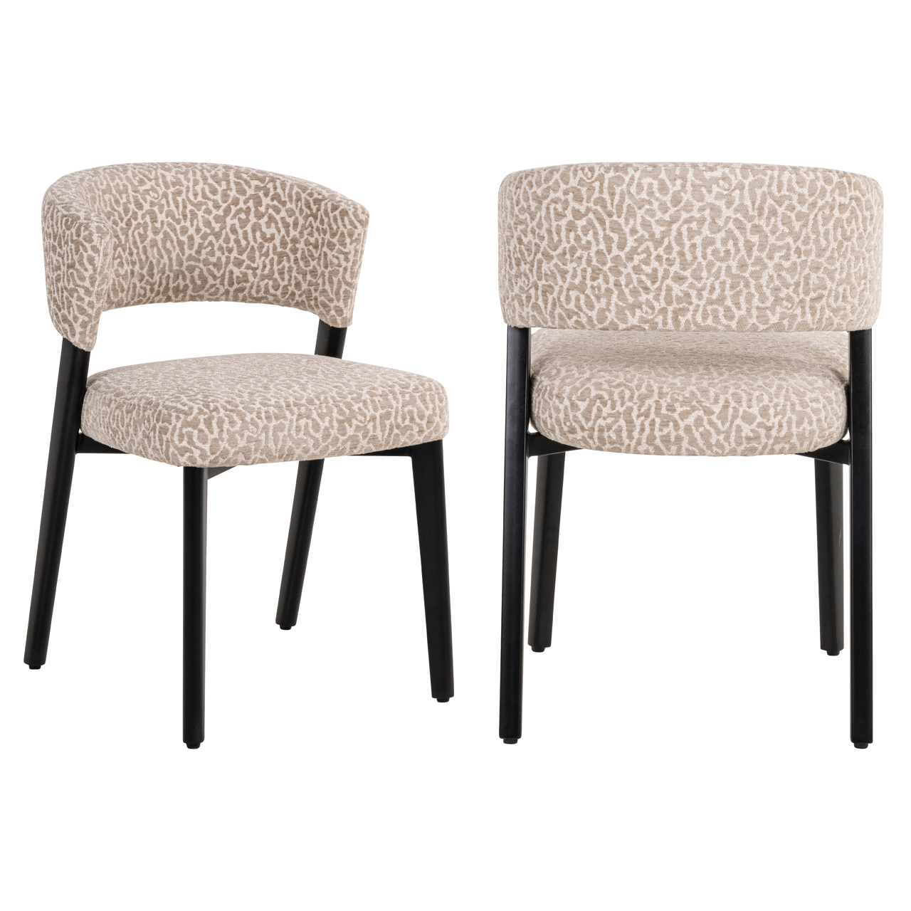 Eetkamerstoel Zeno leopard beige