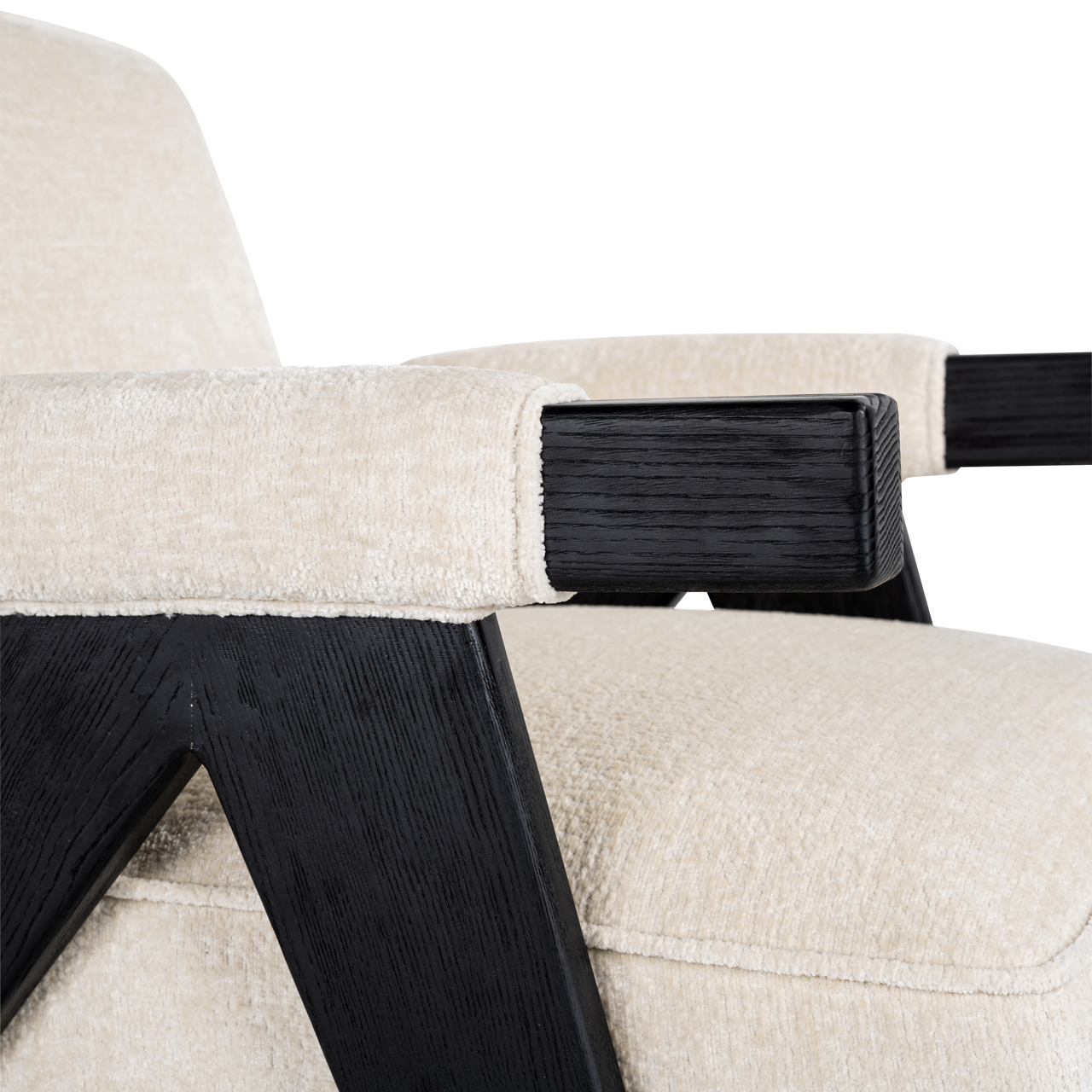 Lounge stoel Cooper white chenille - Afbeelding 5