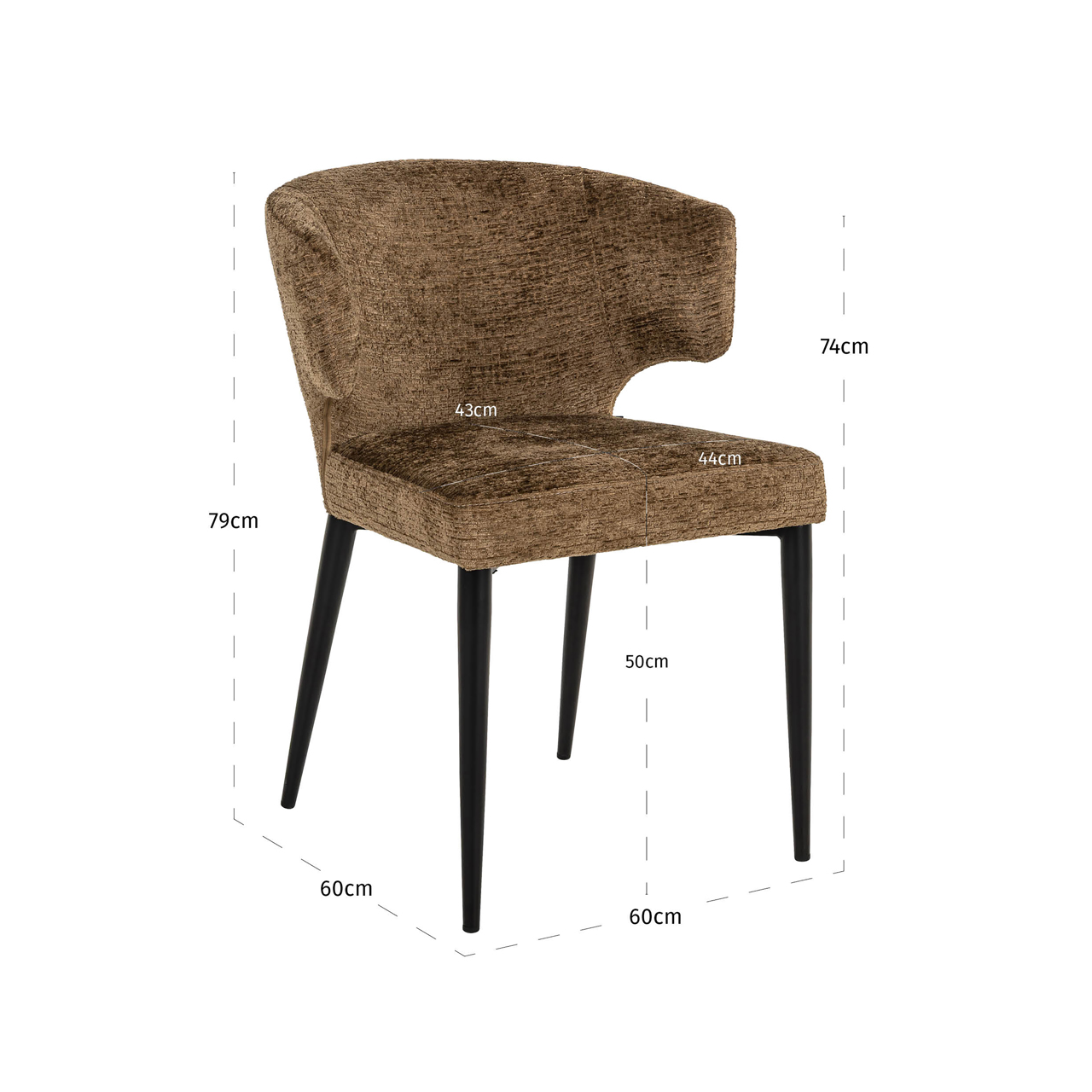 Eetkamerstoel Taylor brandy fusion brandvertragend - Afbeelding 6