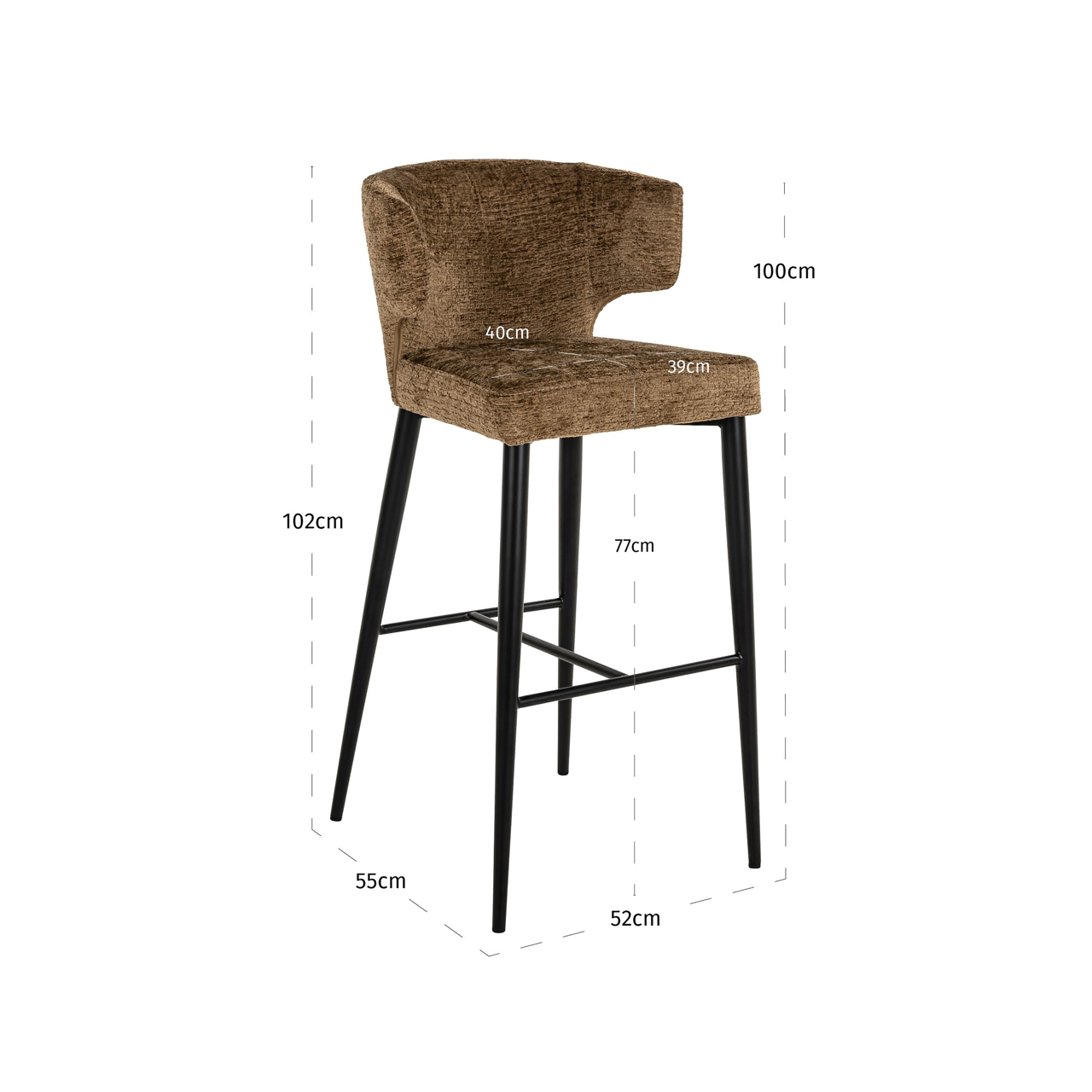 Barstoel Taylor brandy fusion brandvertragend - Afbeelding 6