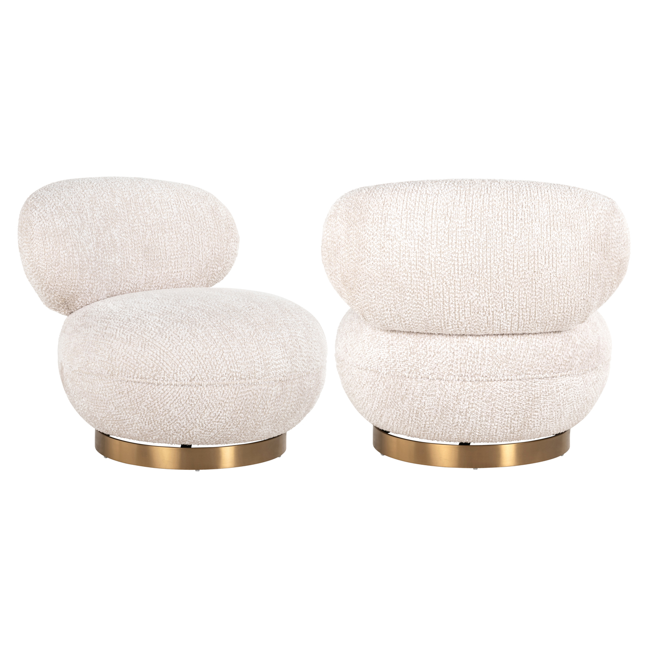 Loungestoel Jace lovely draaibaar crème