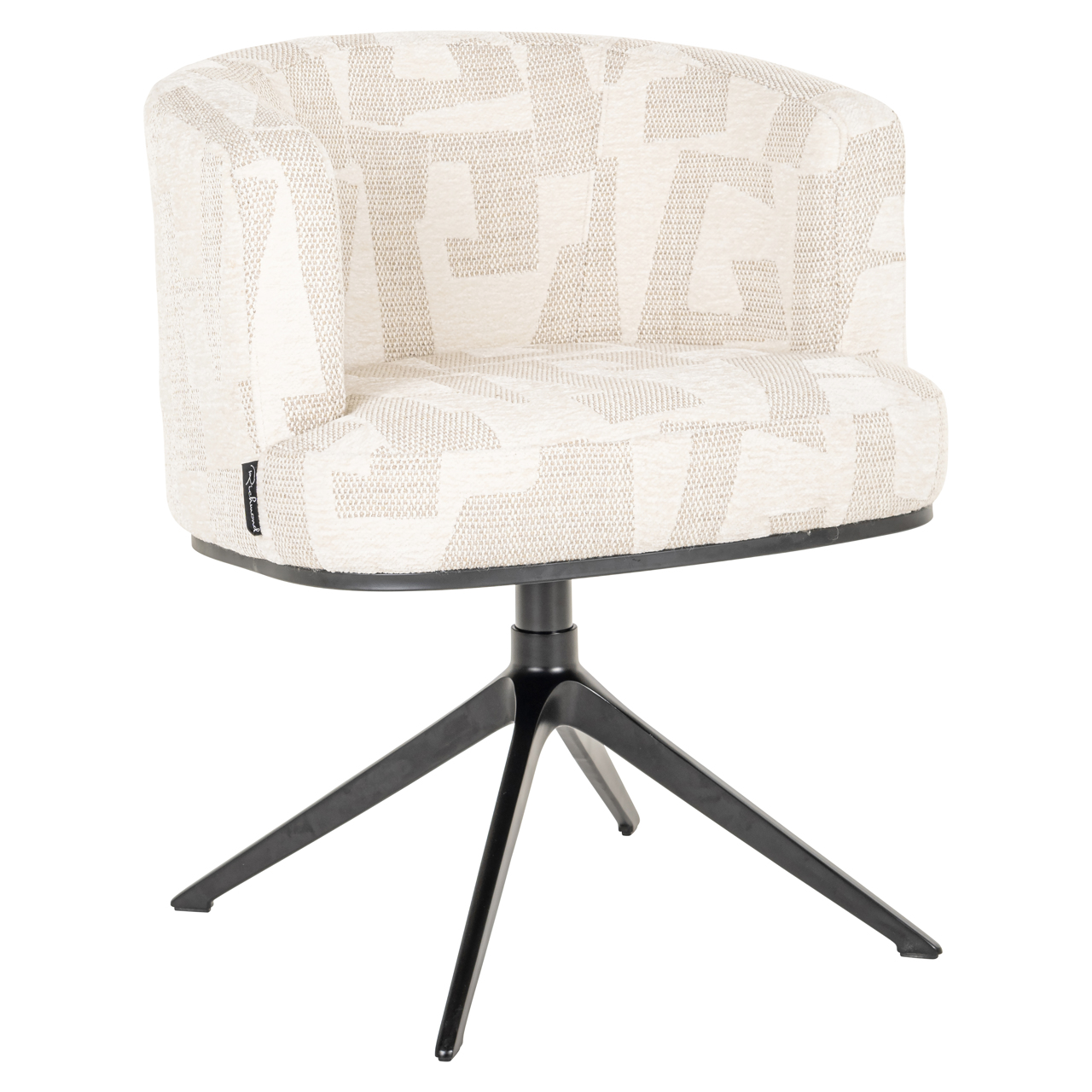 Eetkamerstoel Cheyenne graffic draaibaar beige - Afbeelding 2