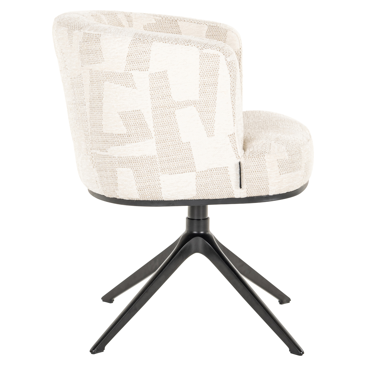 Eetkamerstoel Cheyenne graffic draaibaar beige - Afbeelding 3
