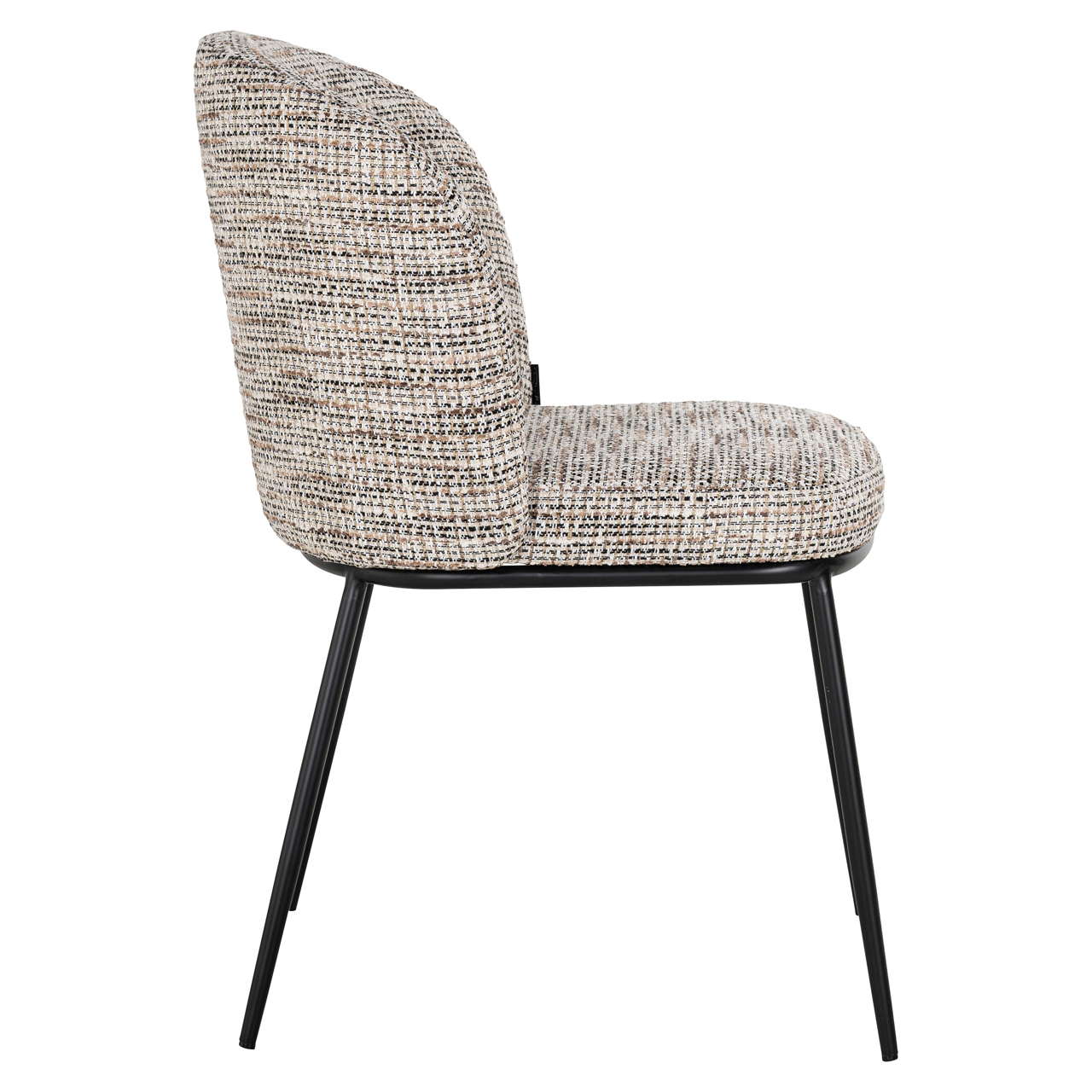 Eetkamerstoel Elvi trendy brandvertragend naturel set van 2 - Afbeelding 3