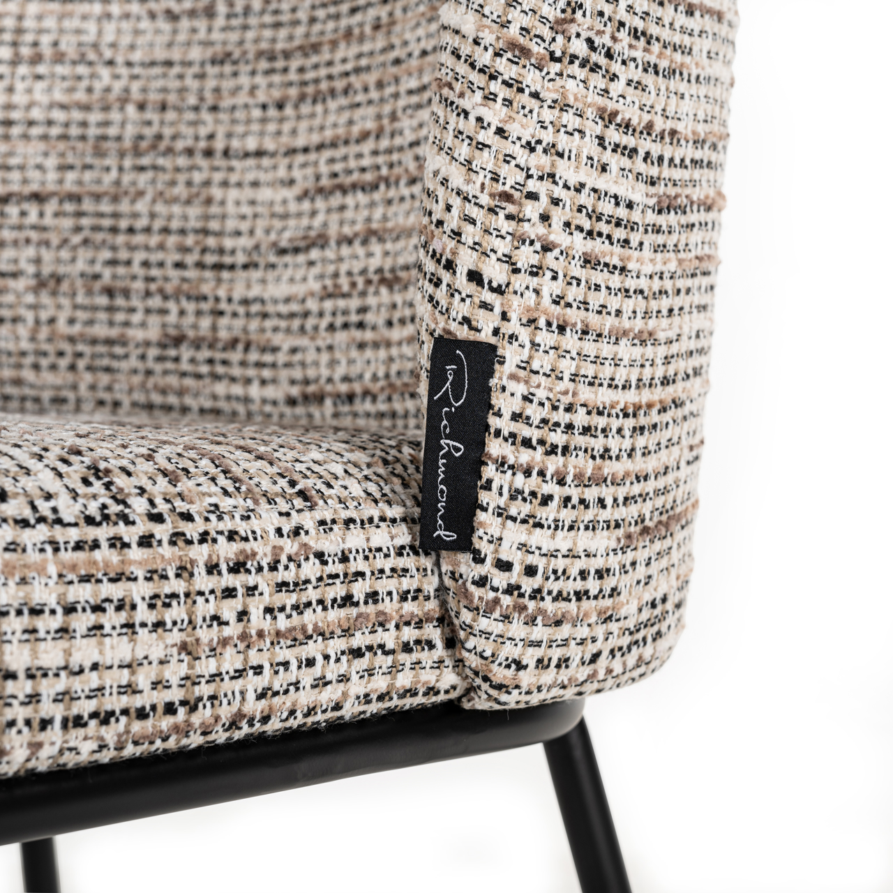 Eetkamerstoel Elvi trendy brandvertragend naturel set van 2 - Afbeelding 6