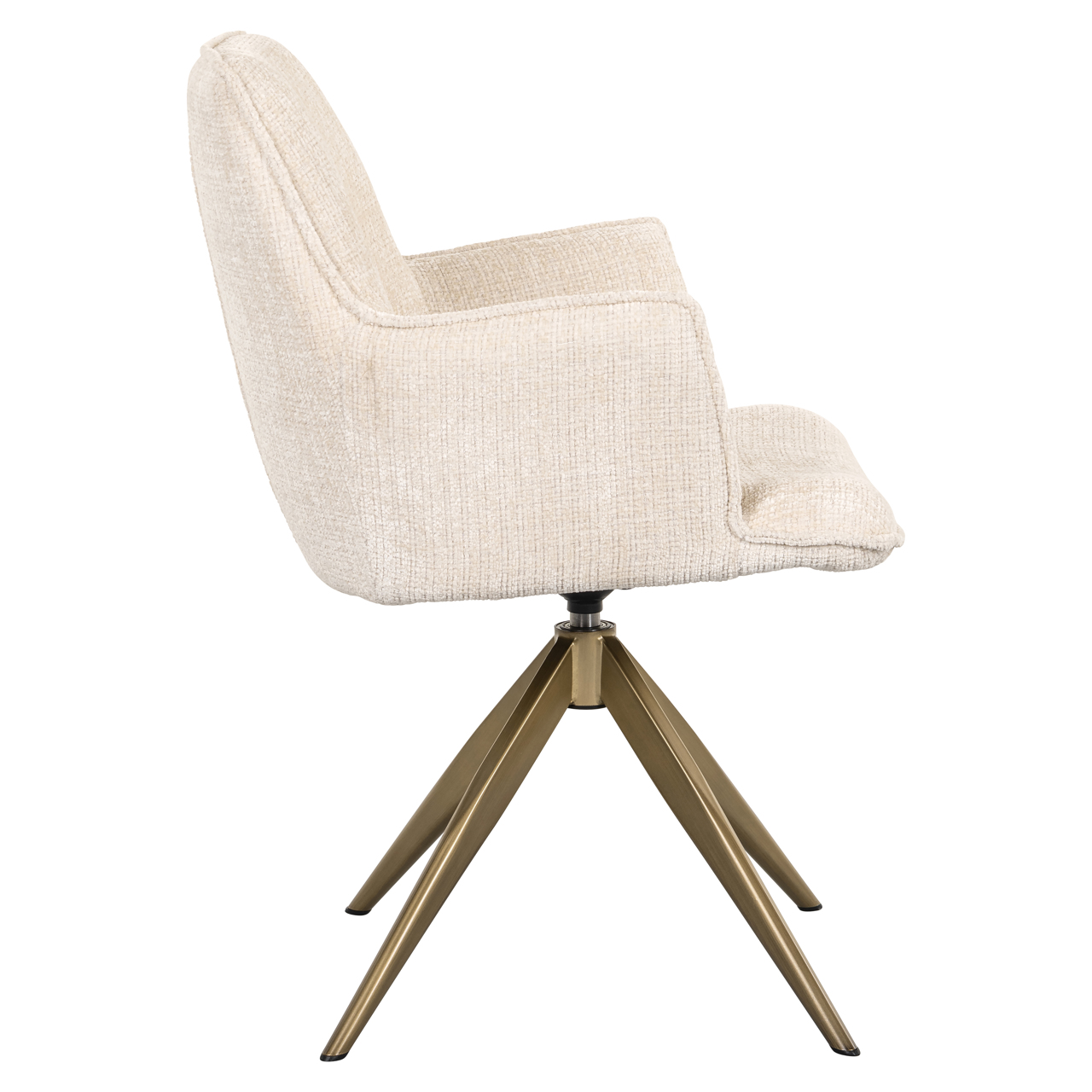 Eetkamerstoel Dakota niagara with arm draaibaar beige - Afbeelding 2