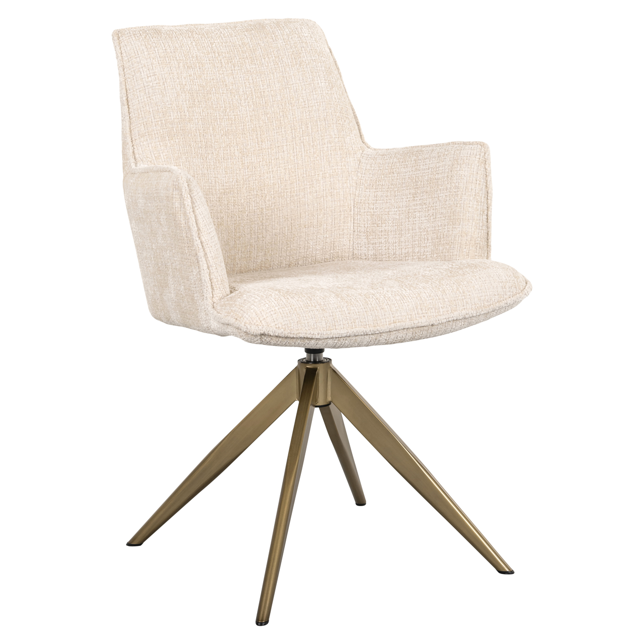 Eetkamerstoel Dakota niagara with arm draaibaar beige - Afbeelding 7