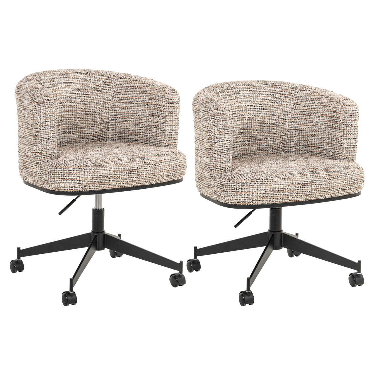 Eetkamerstoel Rochenne trendy on wheels draaibaar naturel - Afbeelding 2