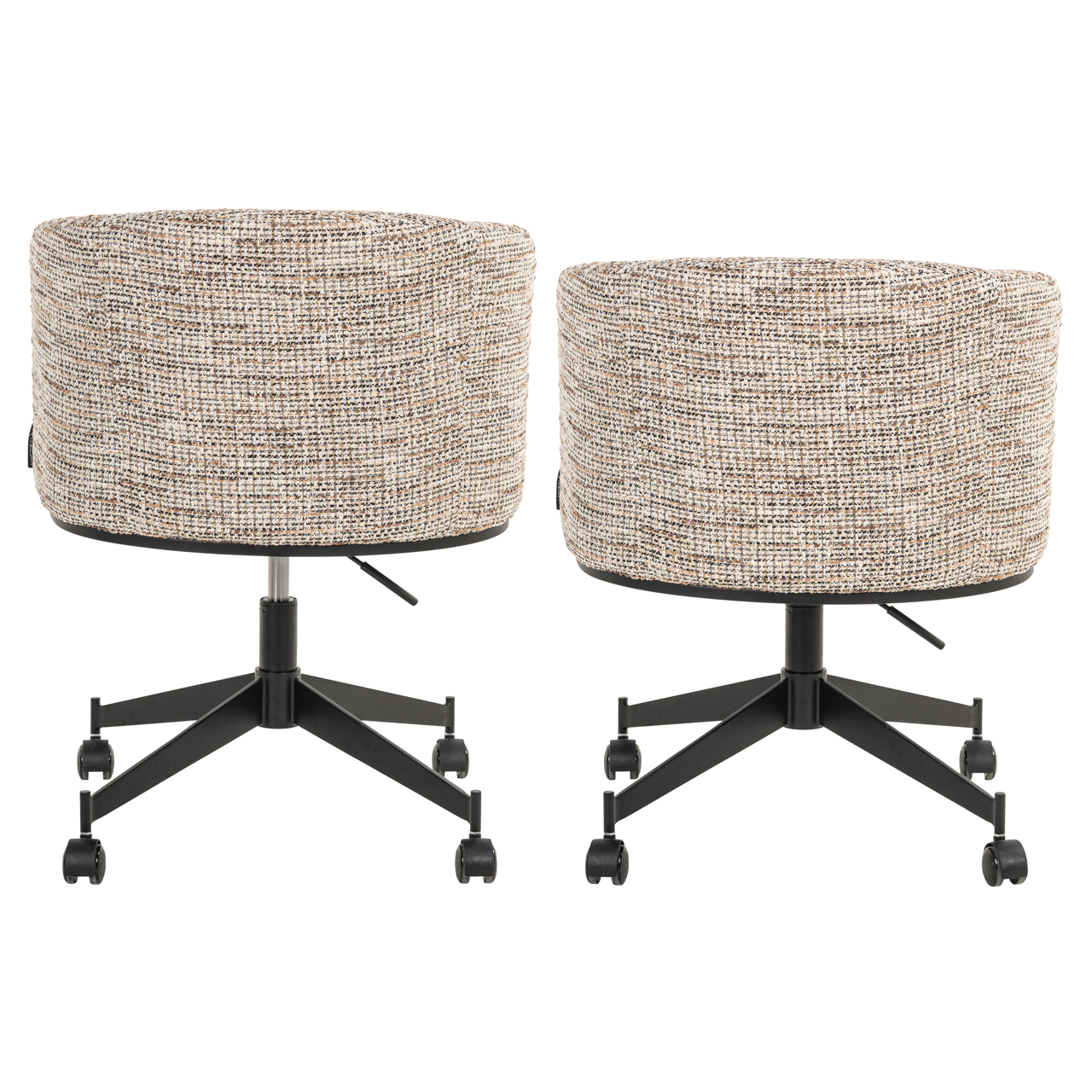 Eetkamerstoel Rochenne trendy on wheels draaibaar naturel - Afbeelding 4