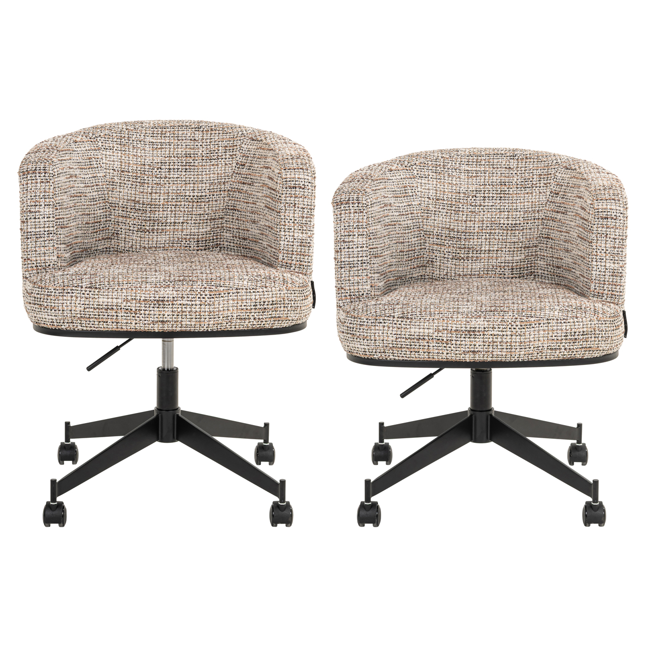 Eetkamerstoel Rochenne trendy on wheels draaibaar naturel - Afbeelding 5