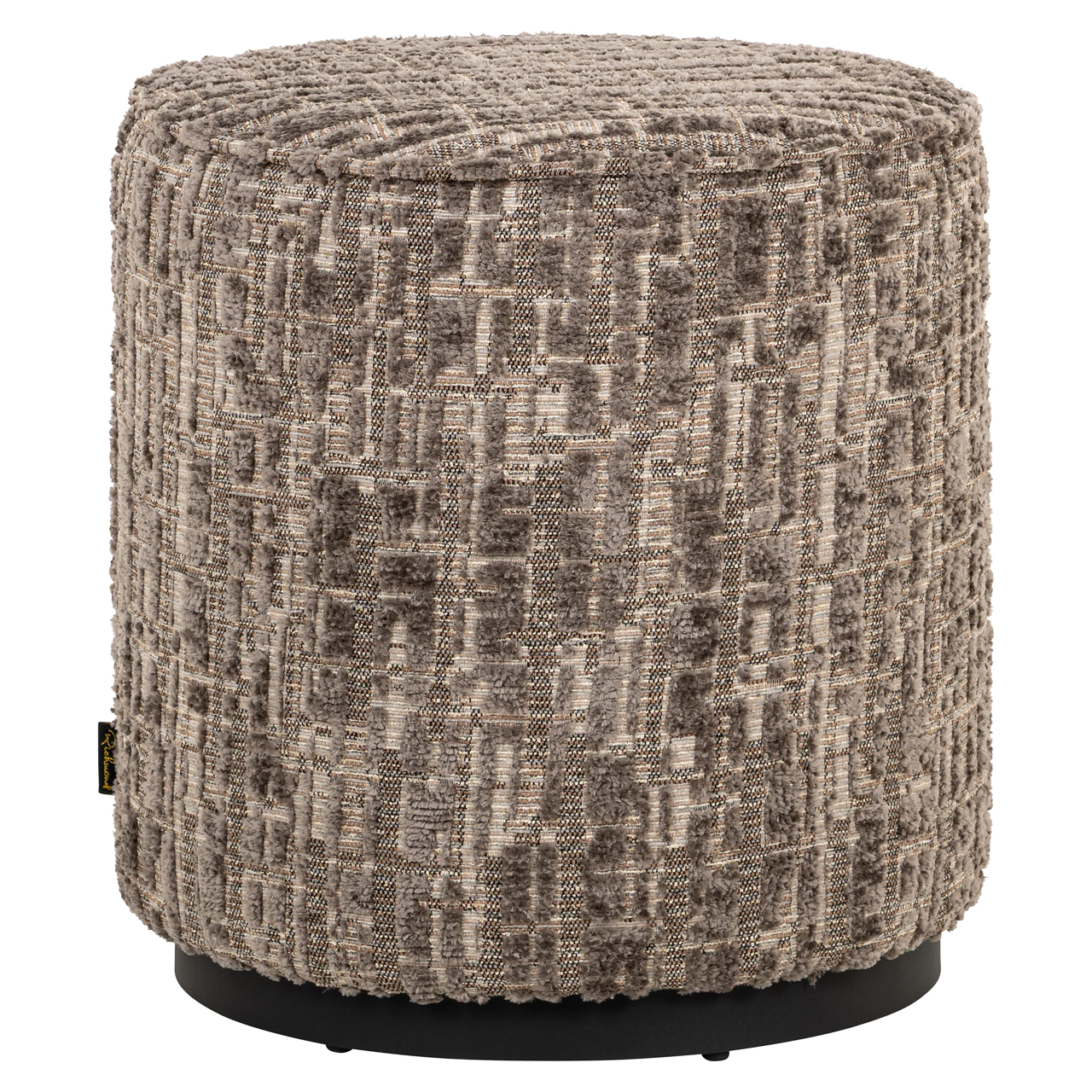 Voetenbank Poef Lexie greige Ø45 cm - Afbeelding 2