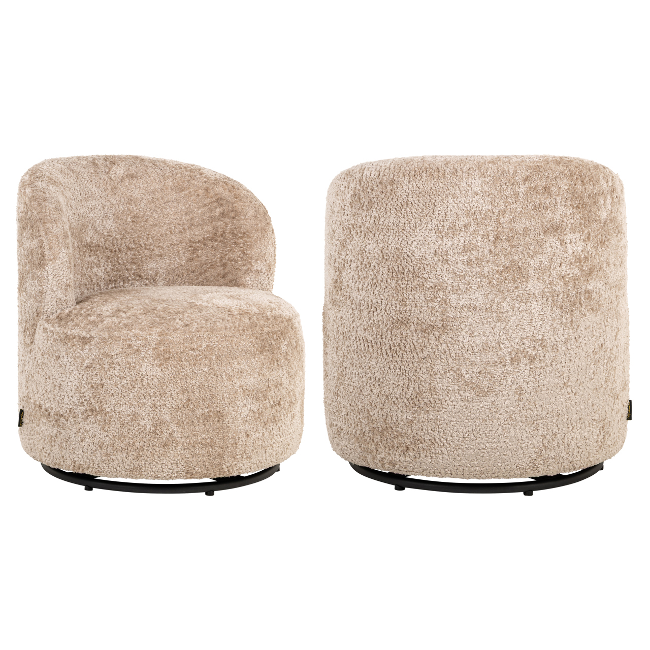 Loungestoel Jackie sheep kids draaibaar naturel
