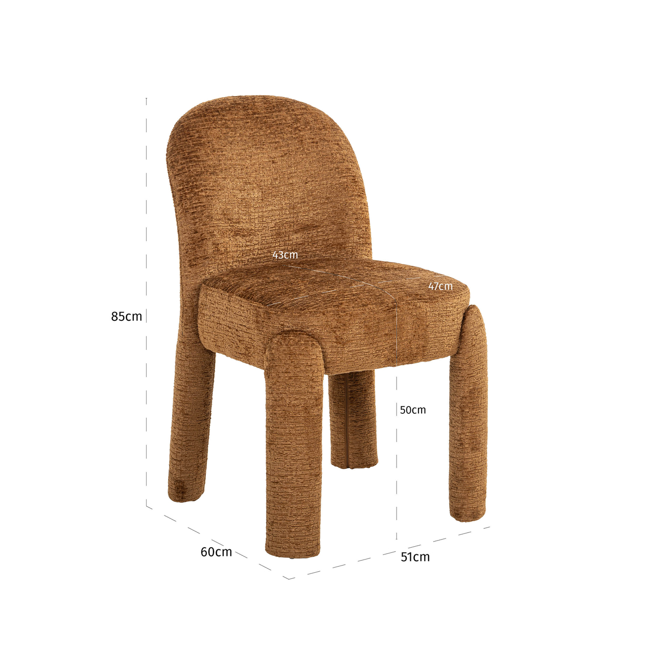 Eetkamerstoel Brandi cognac fusion (Set of 2) - Afbeelding 8