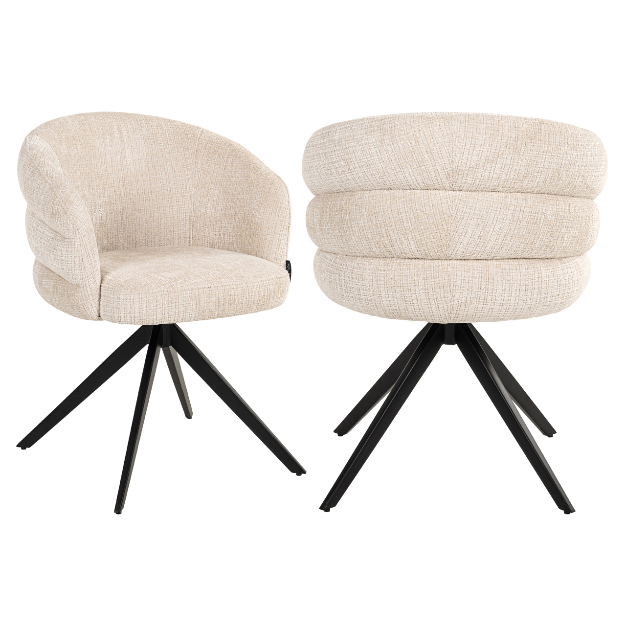 Eetkamerstoel Serenity niagara draaibaar brandvertragend beige