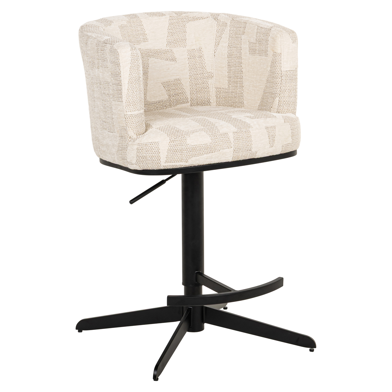 Barstoel Cheyenne graffic draaibaar beige - Afbeelding 8
