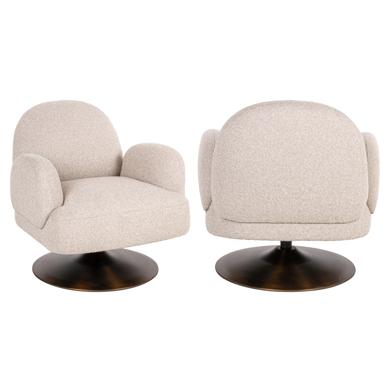 Loungestoel Kagney biscotti draaibaar