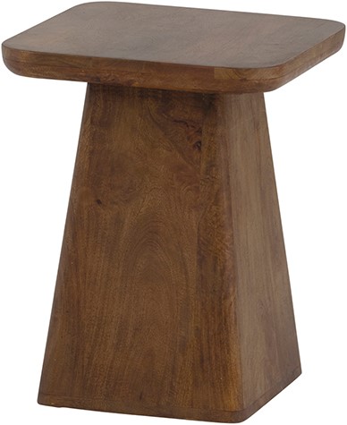 Bijzettafel Walnut bruin mangohout 40 cm