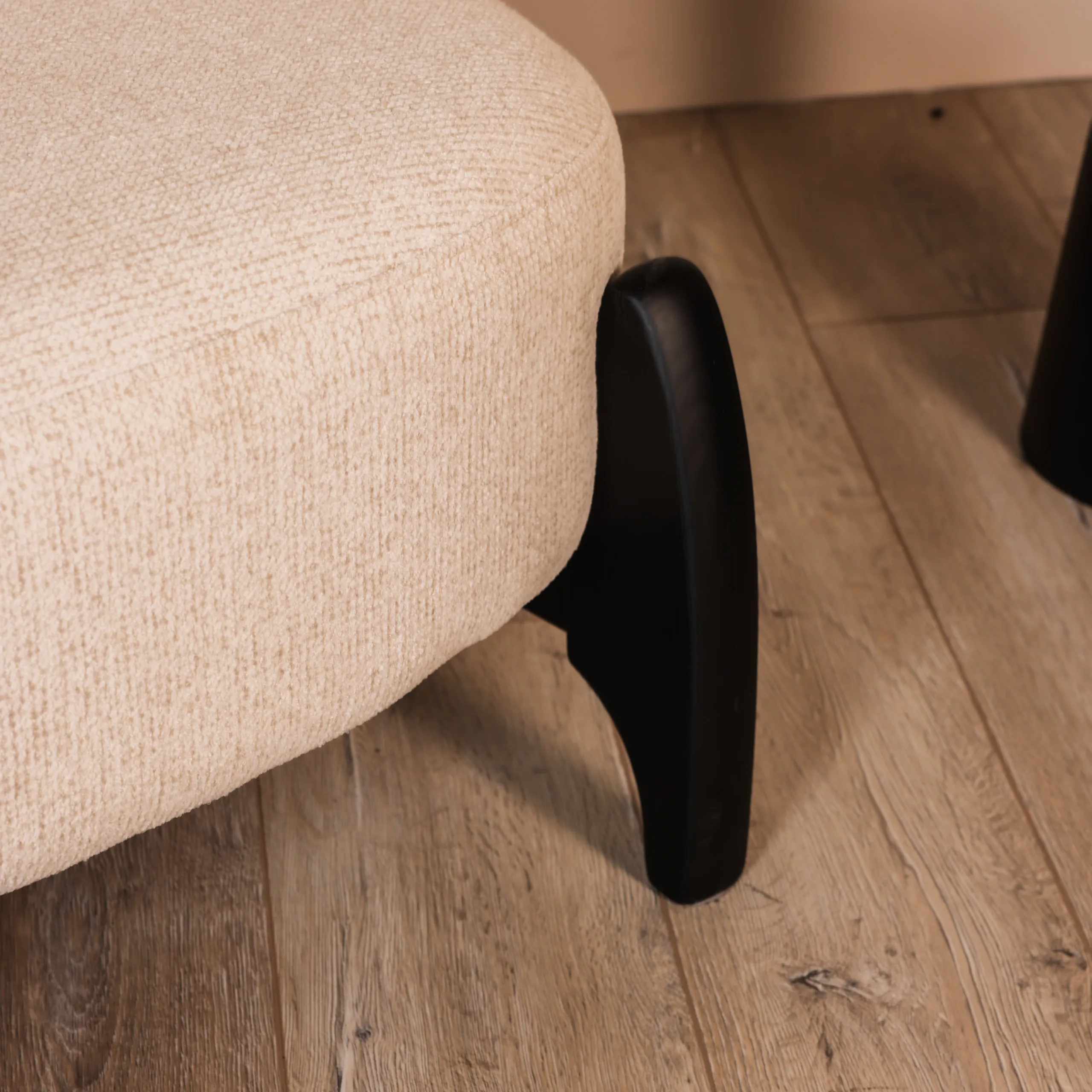 Fauteuil Skandi - Geweven stof - Beige - Afbeelding 3