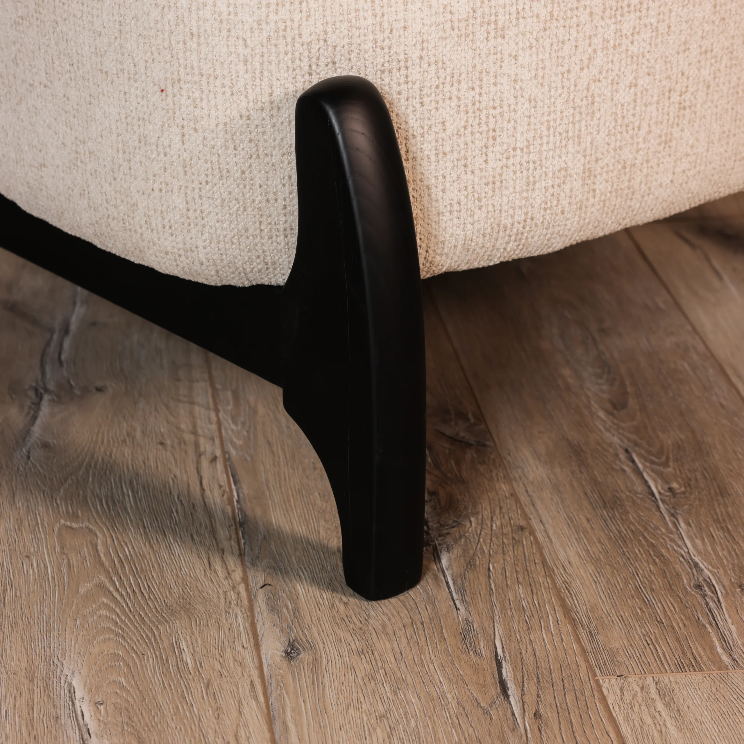 Fauteuil Skandi - Geweven stof - Beige - Afbeelding 5