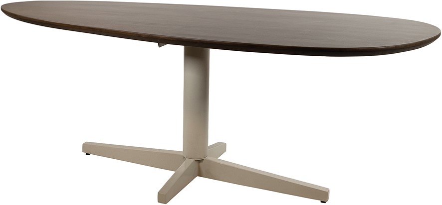 Eetkamertafel organisch poot Walnut beige bruin mangohout 190 cm