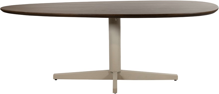 Eetkamertafel organisch poot Walnut beige bruin mangohout 190 cm - Afbeelding 2