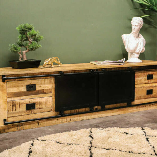 TV-meubel-Lola-Mangohout-200-cm-1 Tv-Meubel Lola - 200 cm