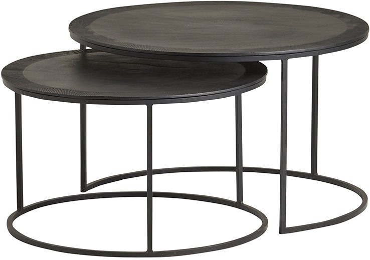 Salontafel Verona zwart set van 2