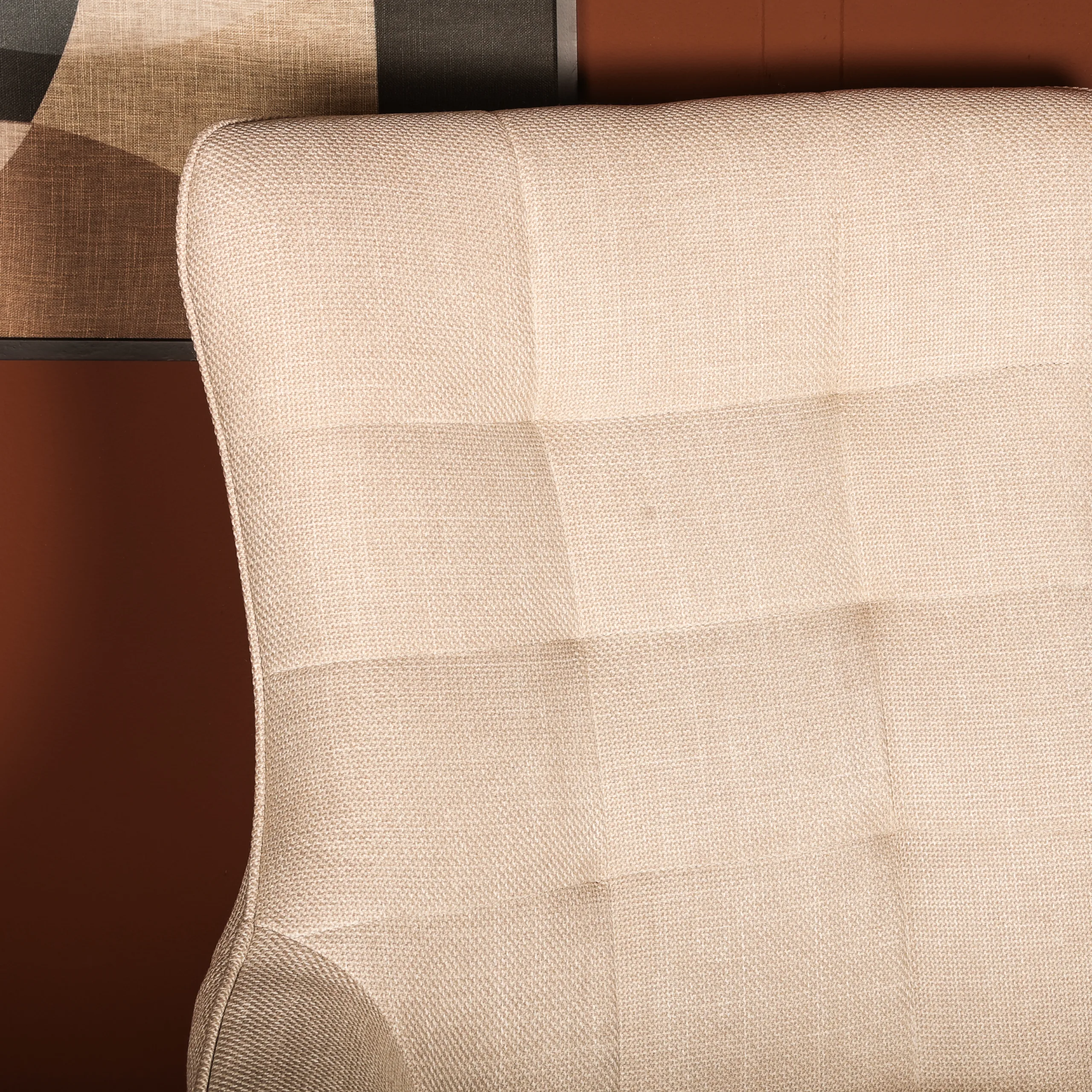 Fauteuil Verona - Geweven Stof - Creme - Afbeelding 11