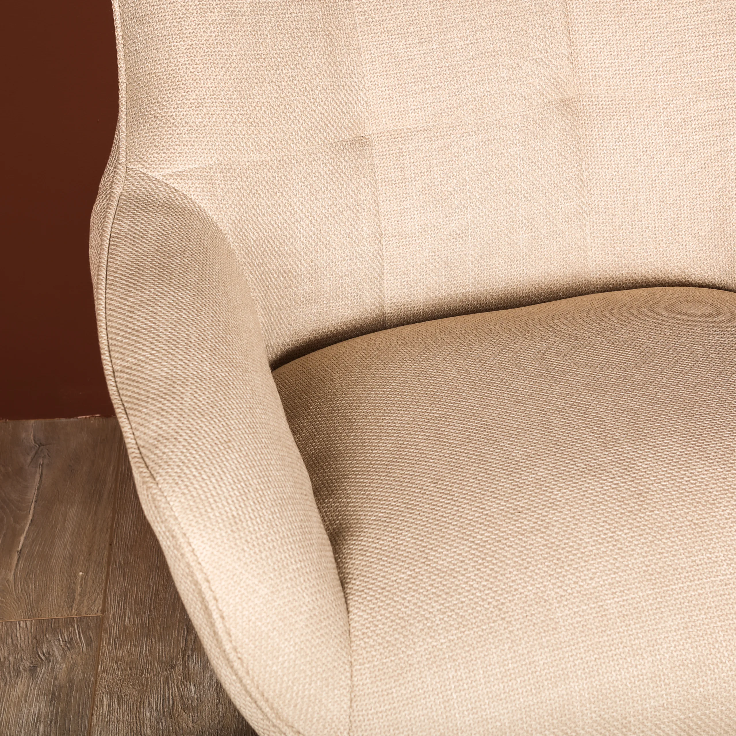 Fauteuil Verona - Geweven Stof - Creme - Afbeelding 13