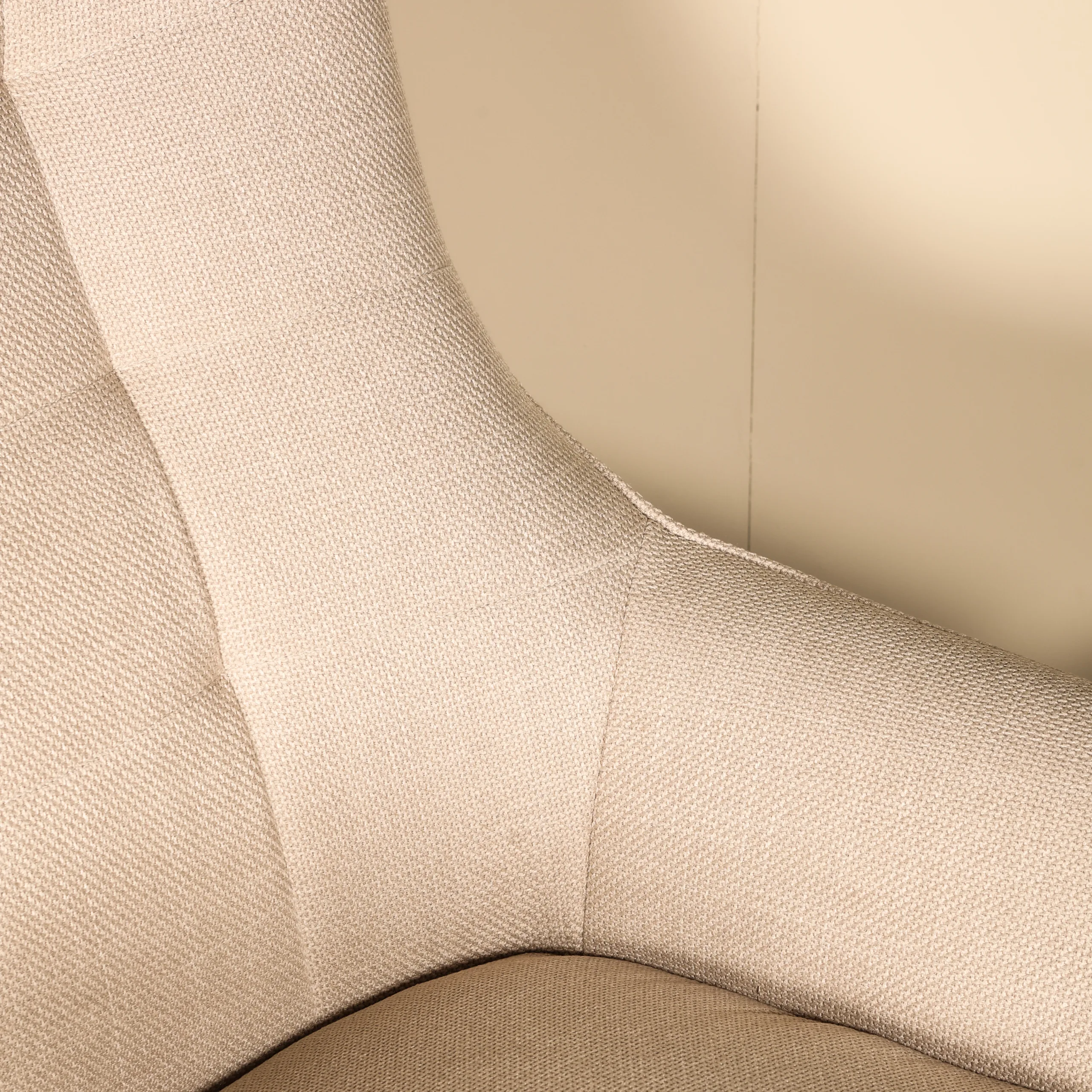 Fauteuil Verona - Geweven Stof - Creme - Afbeelding 7