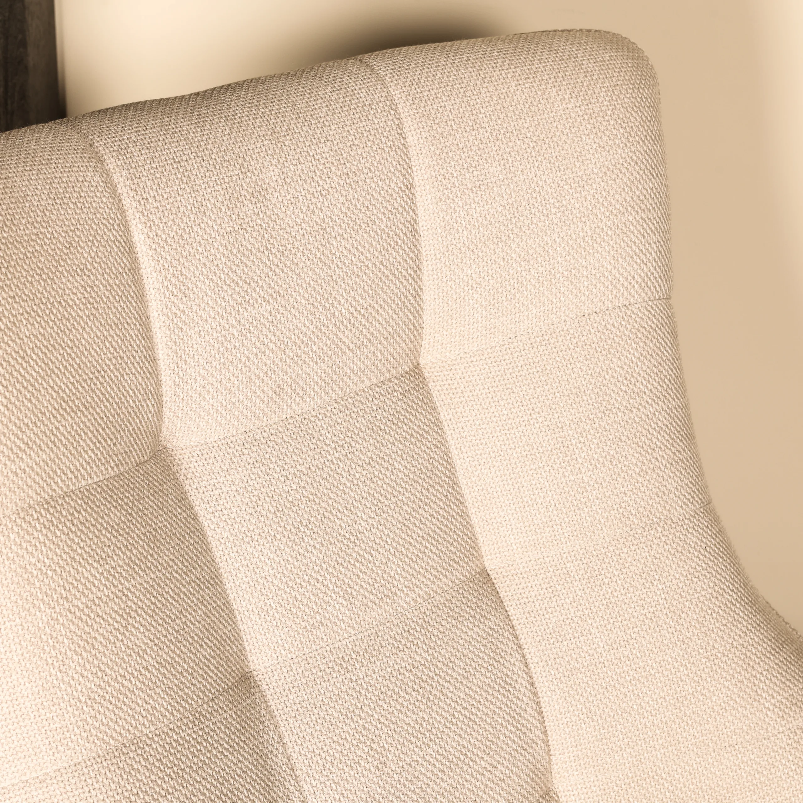 Fauteuil Verona - Geweven Stof - Creme - Afbeelding 5