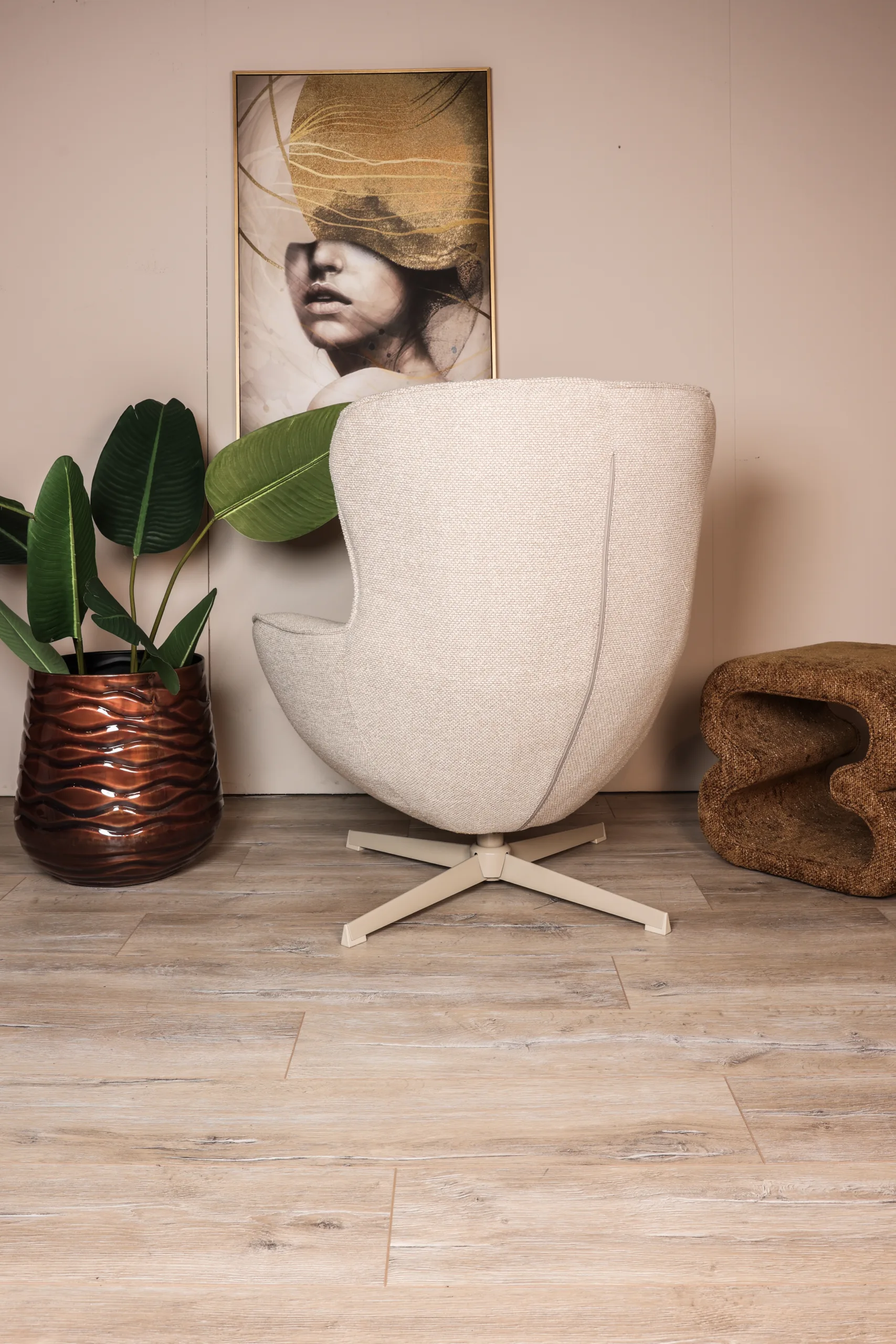 Loungestoel Vince beige - Afbeelding 2