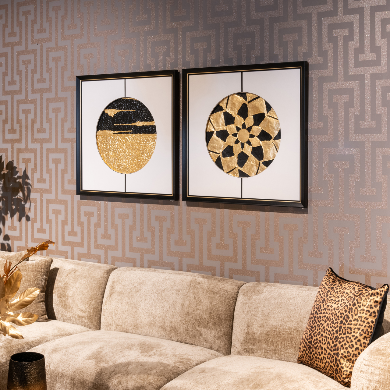 Wall art Moon black/gold - Afbeelding 3