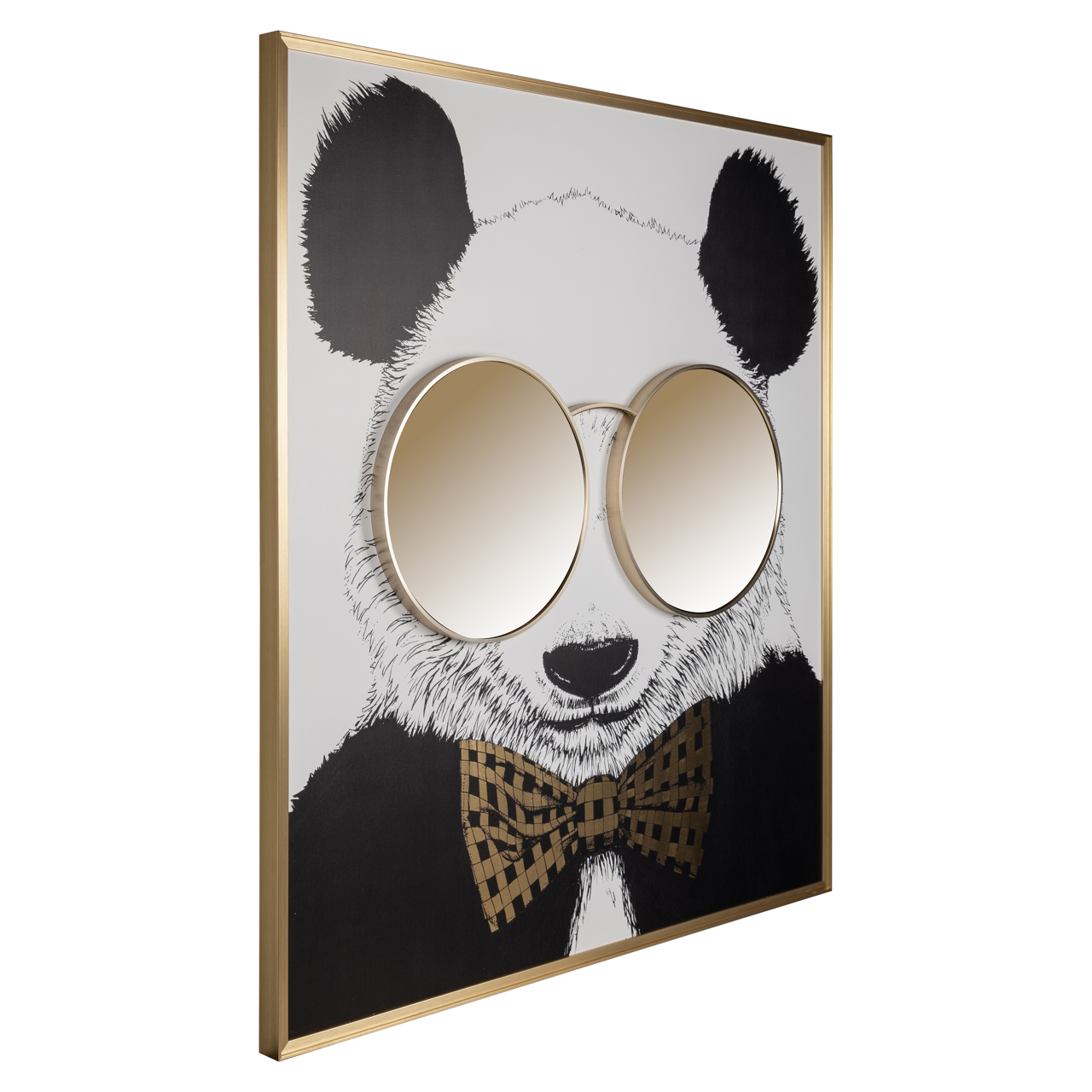 Wanddecoratie Panda zwart/goud - Afbeelding 2