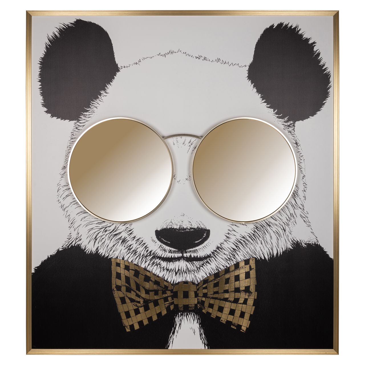 Wanddecoratie Panda zwart/goud - Afbeelding 5
