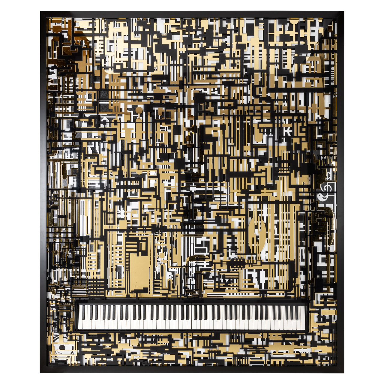 Wanddecoratie Wibi zwart/goud