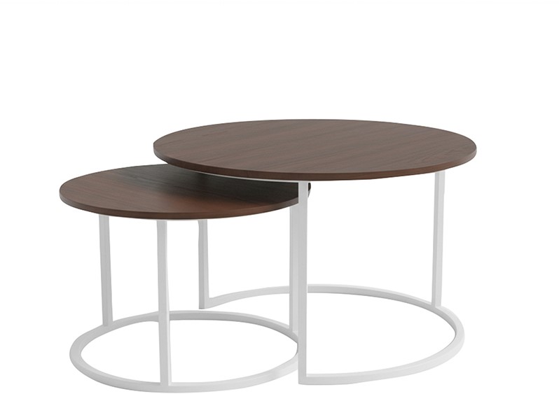 Salontafel Barbados rond set van 2