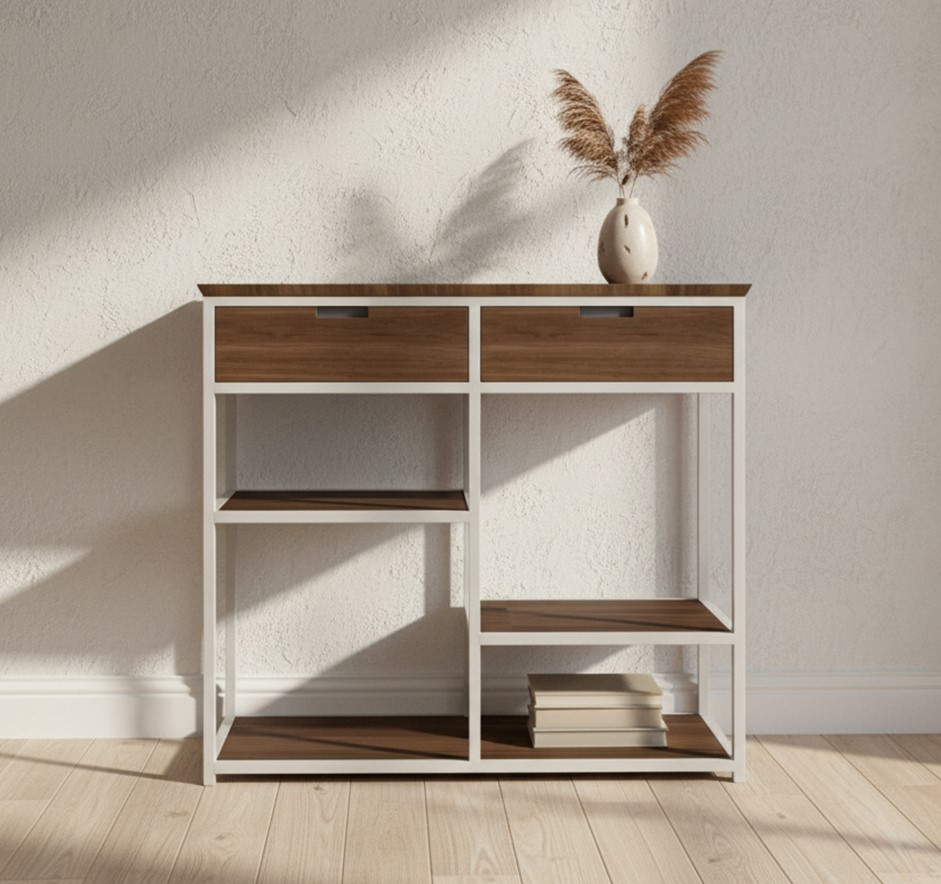 Wandkast Montserrat met 2 lades en 3 legplanken 86 cm - Afbeelding 2