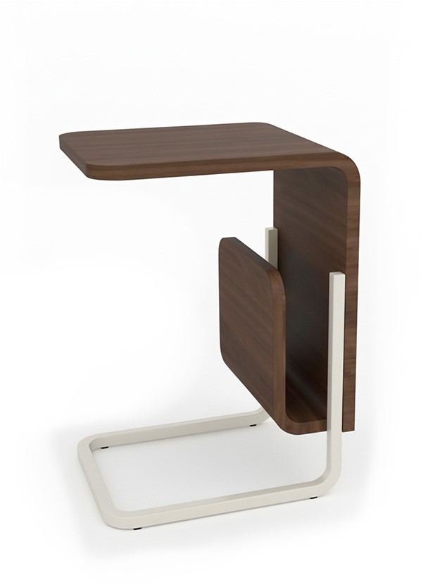 Laptoptafel Belize laptoptafel met houten tijdschriftenhouder
