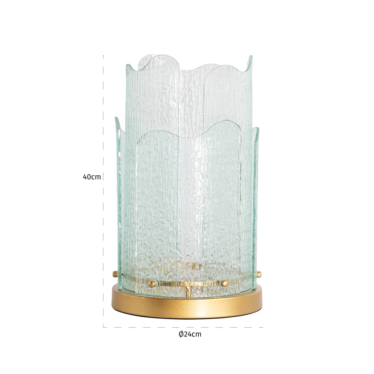 Windlicht Danila gold large - Afbeelding 2