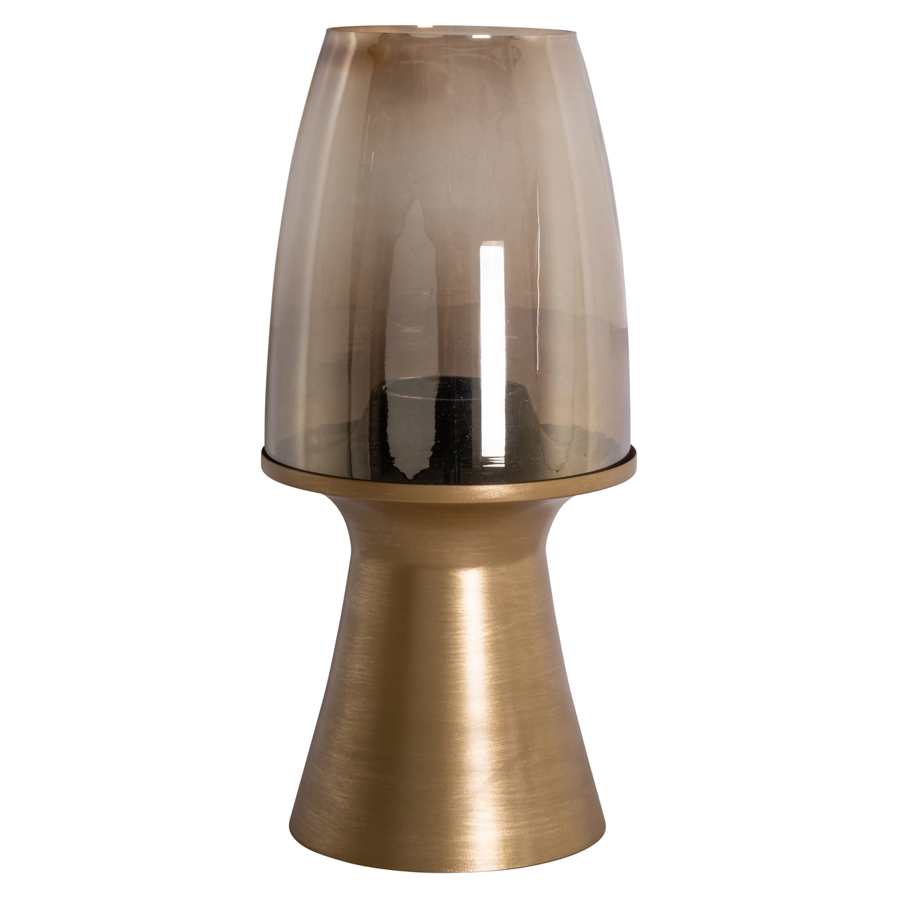 Windlicht Danea geborsteld large goud